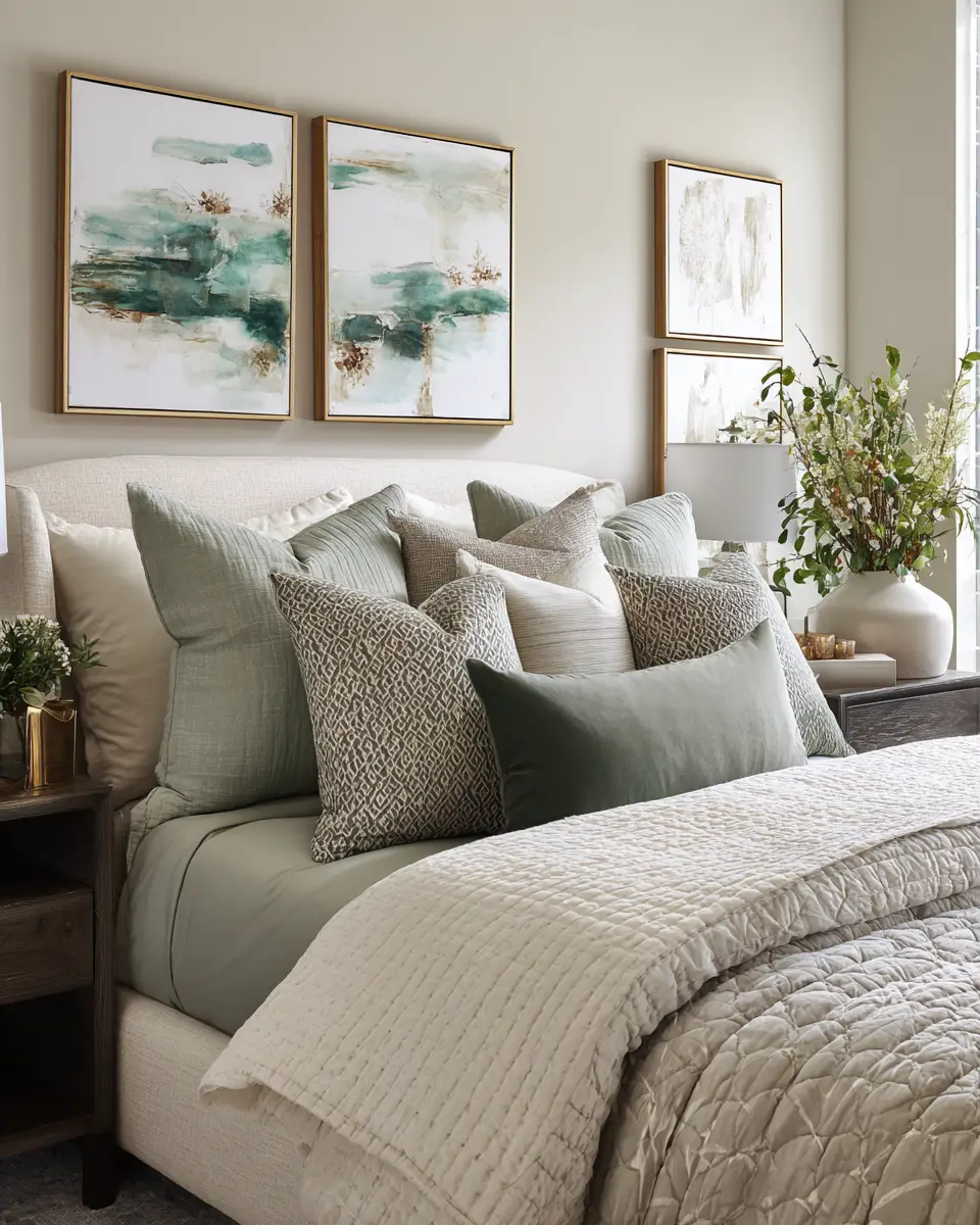 Ivory Mid-Century Modern Bedroom Decor Ideas