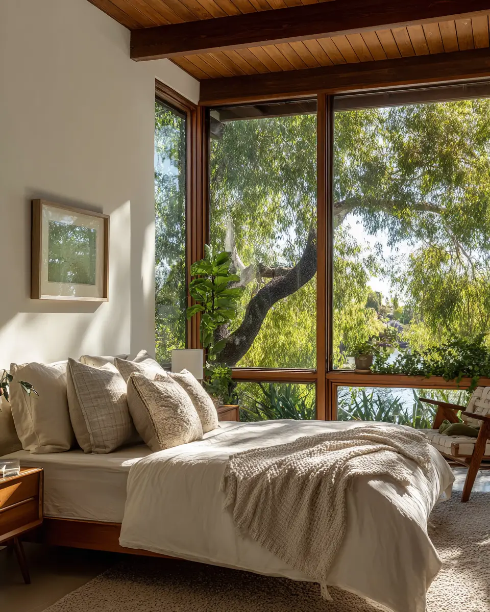 Ivory Mid-Century Modern Bedroom Decor Ideas