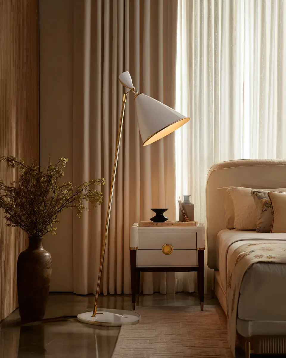 Ivory Mid-Century Modern Bedroom Decor Ideas