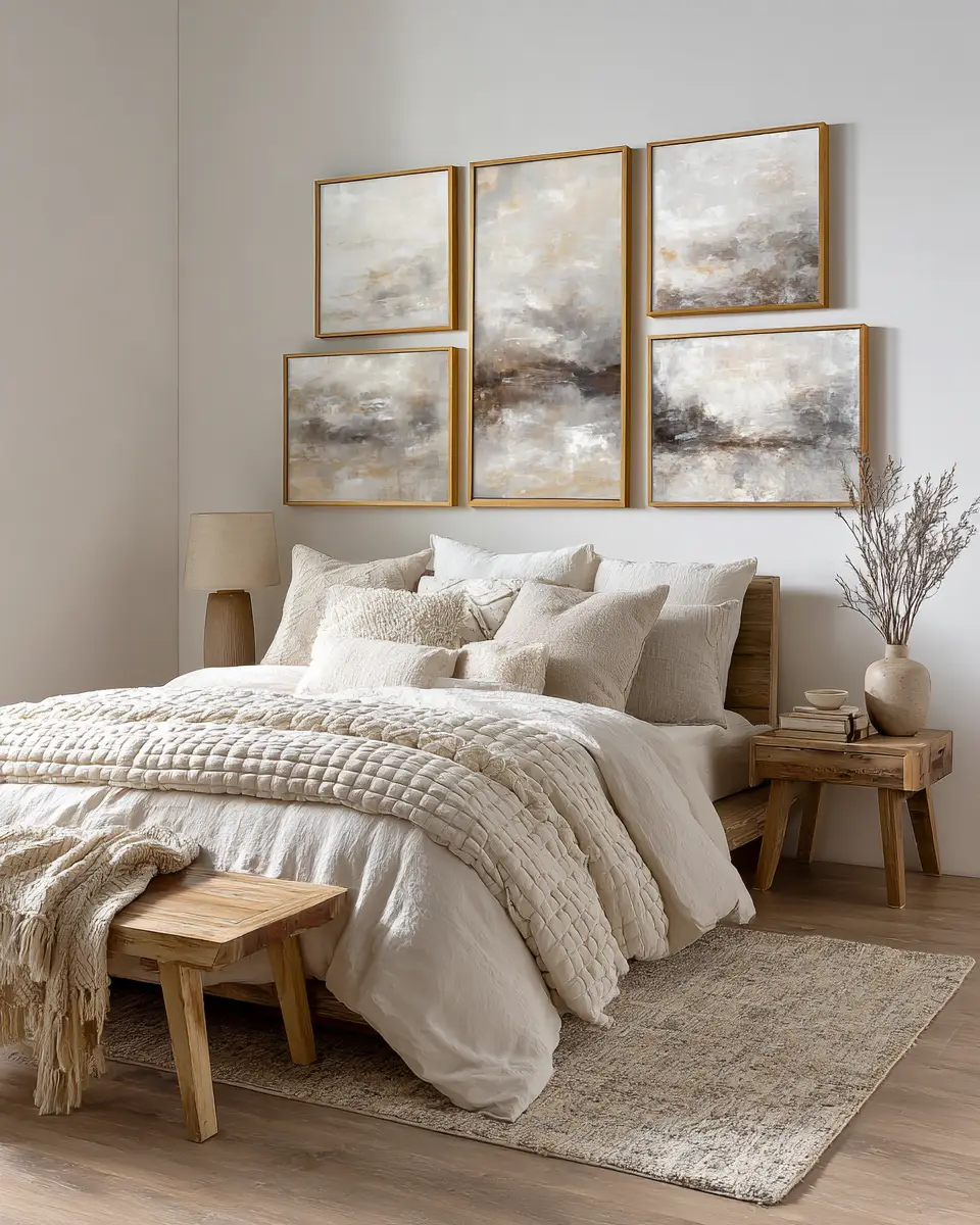 Ivory Mid-Century Modern Bedroom Decor Ideas