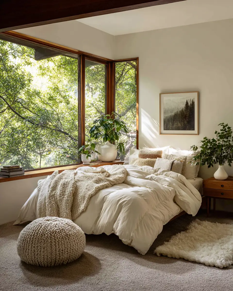Ivory Mid-Century Modern Bedroom Decor Ideas