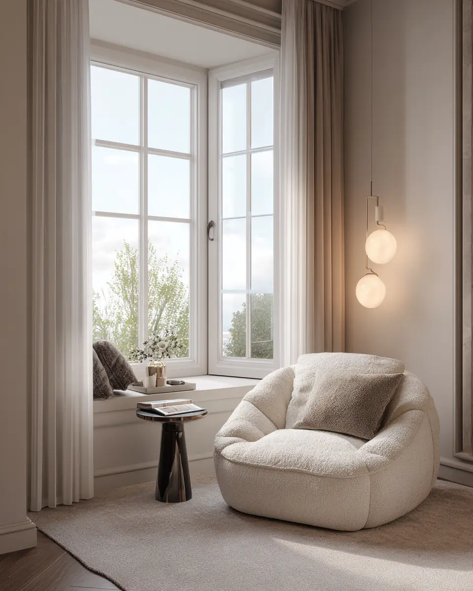 Ivory Mid-Century Modern Bedroom Decor Ideas