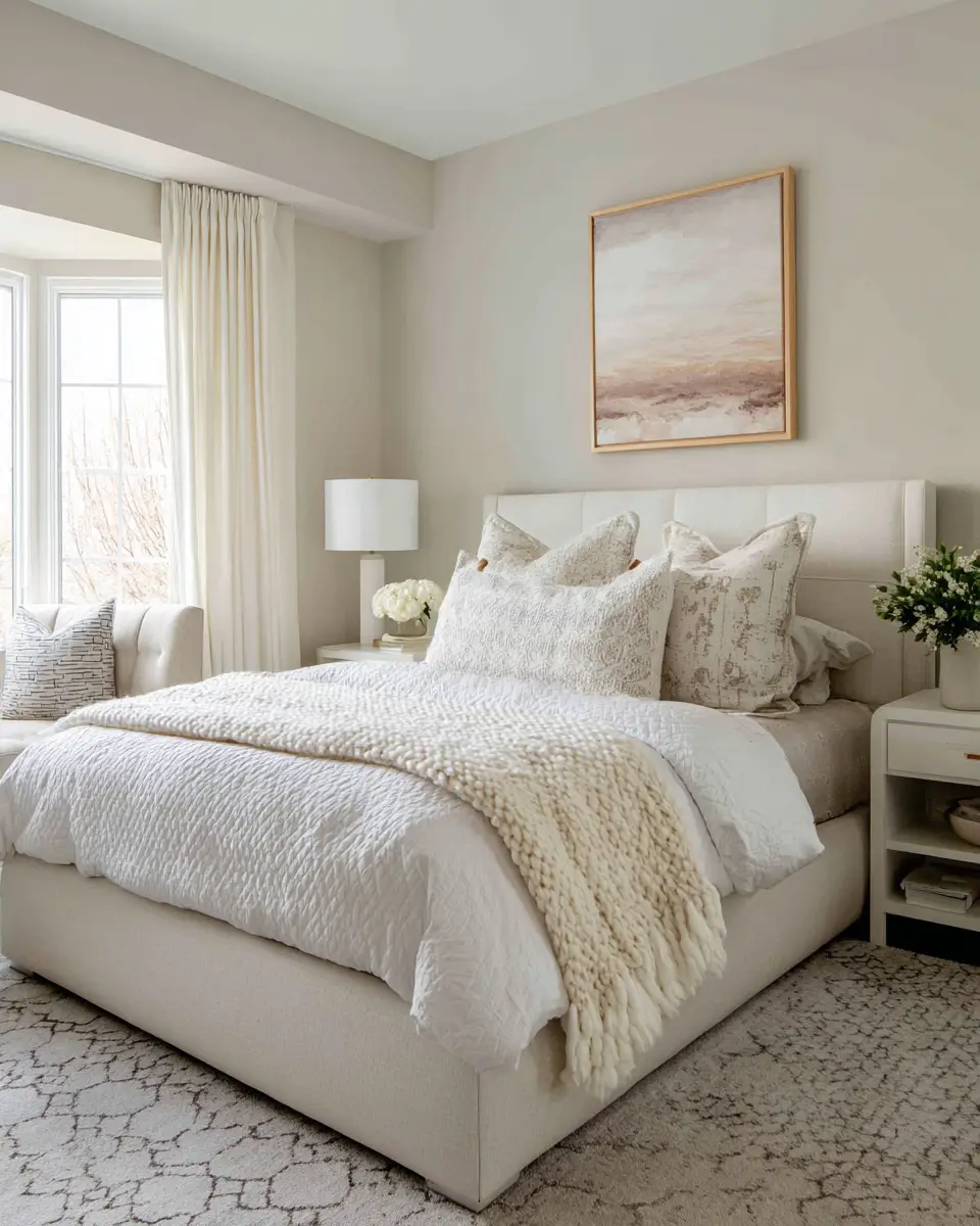 Ivory Mid-Century Modern Bedroom Decor Ideas