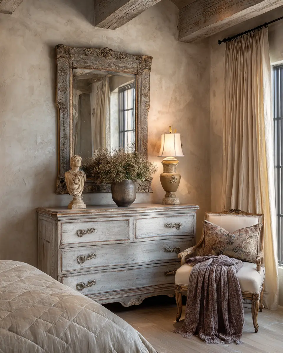 Ivory Rustic Bedroom Decor Ideas
