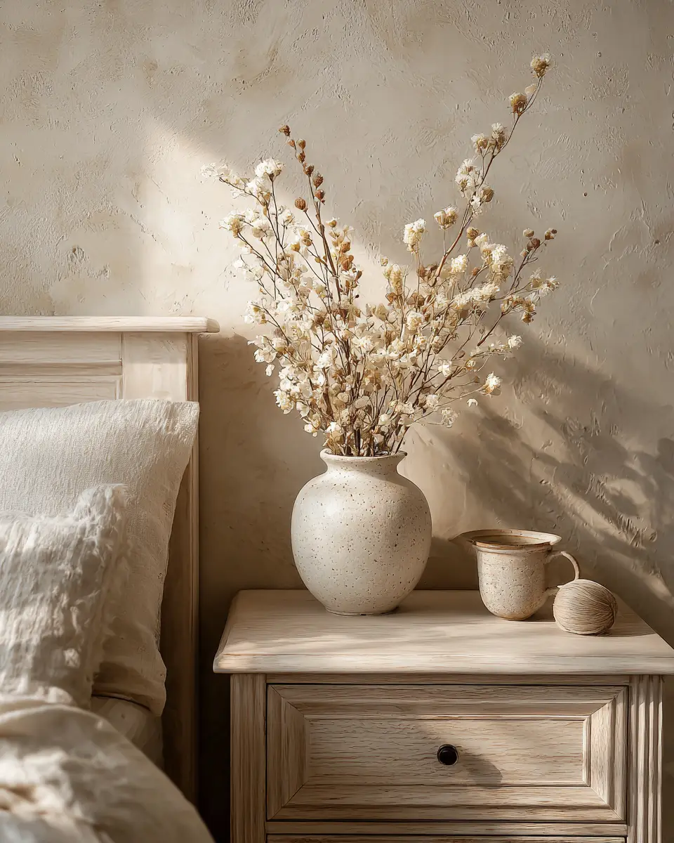 Ivory Rustic Bedroom Decor Ideas