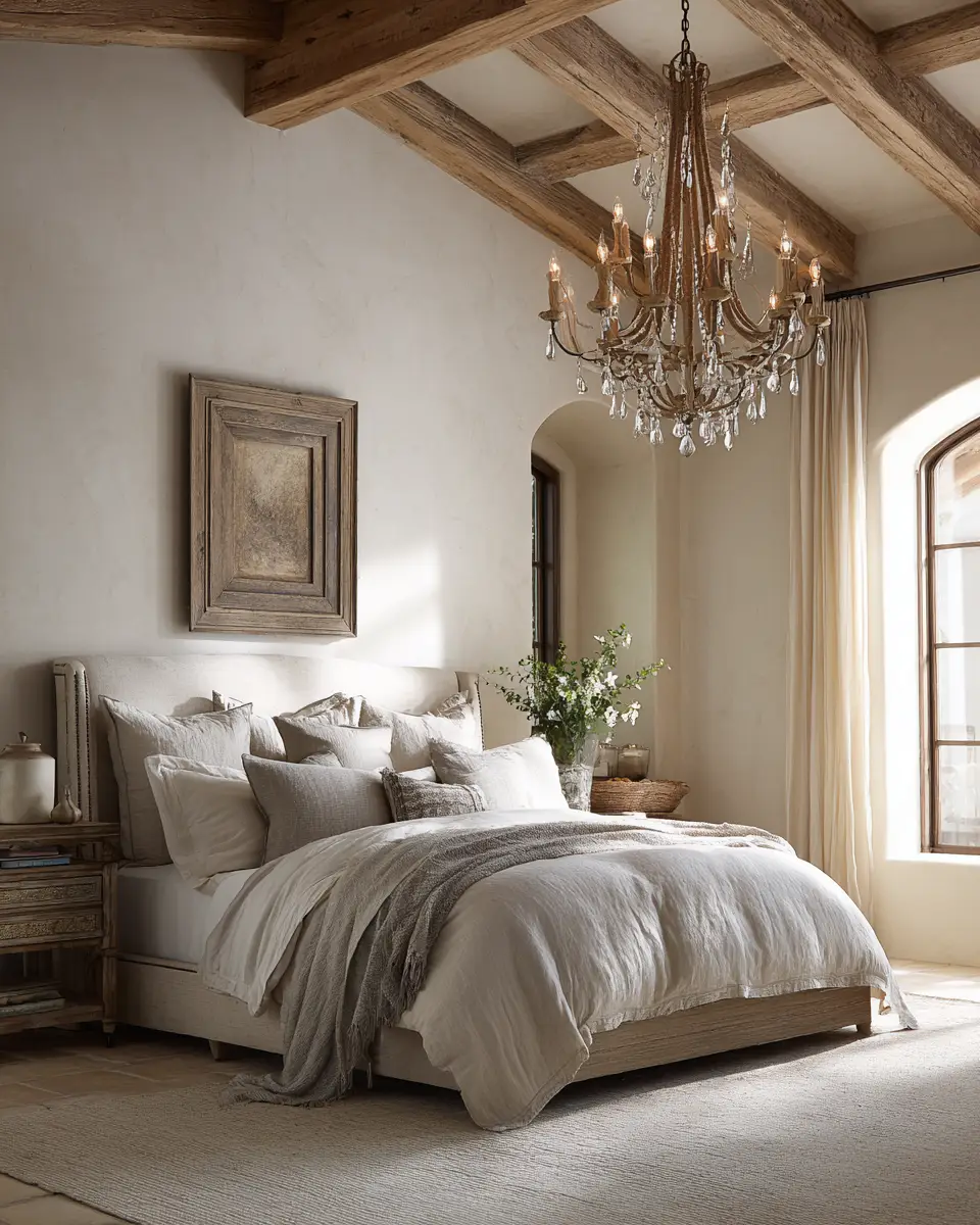 Ivory Rustic Bedroom Decor Ideas