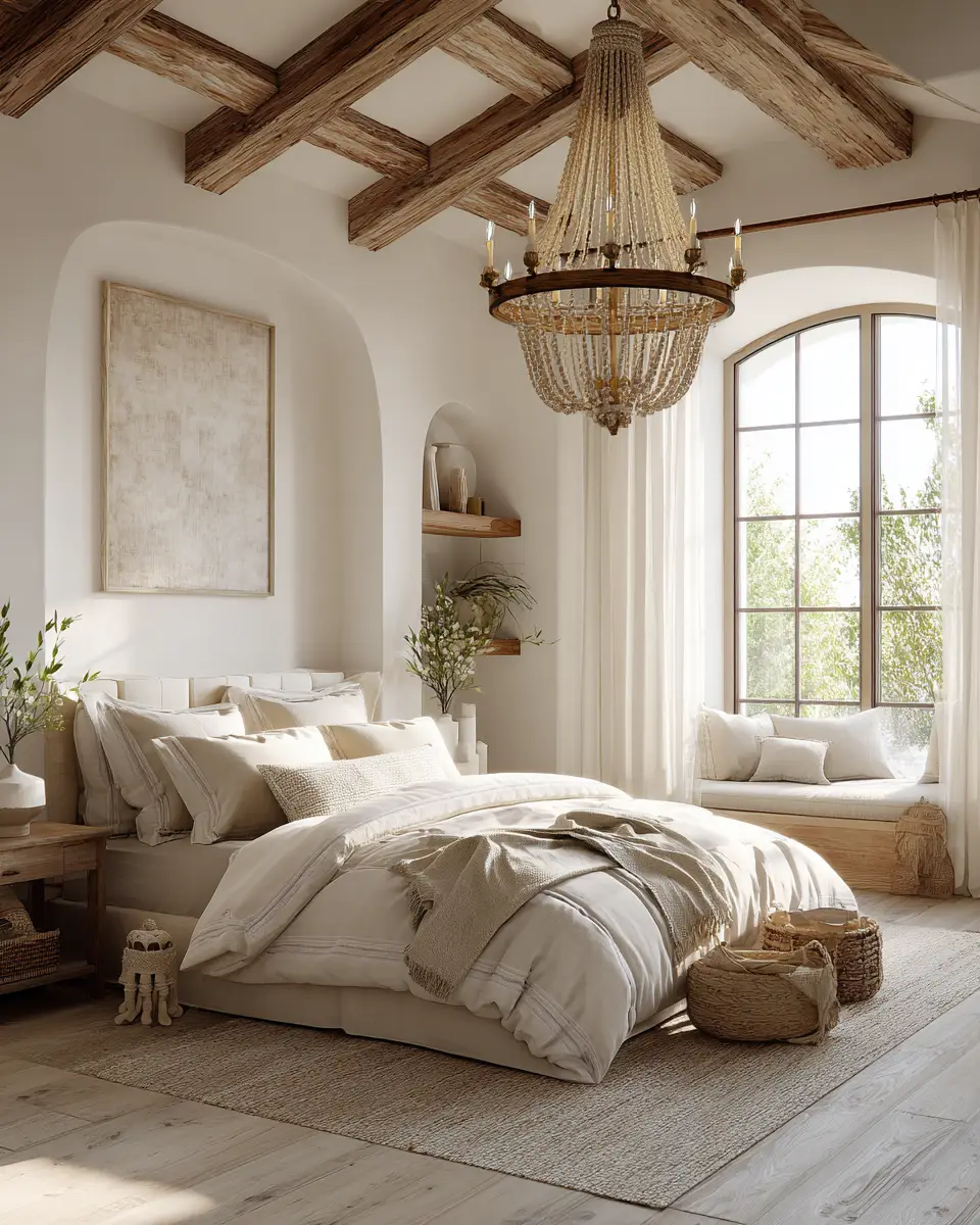 Ivory Rustic Bedroom Decor Ideas