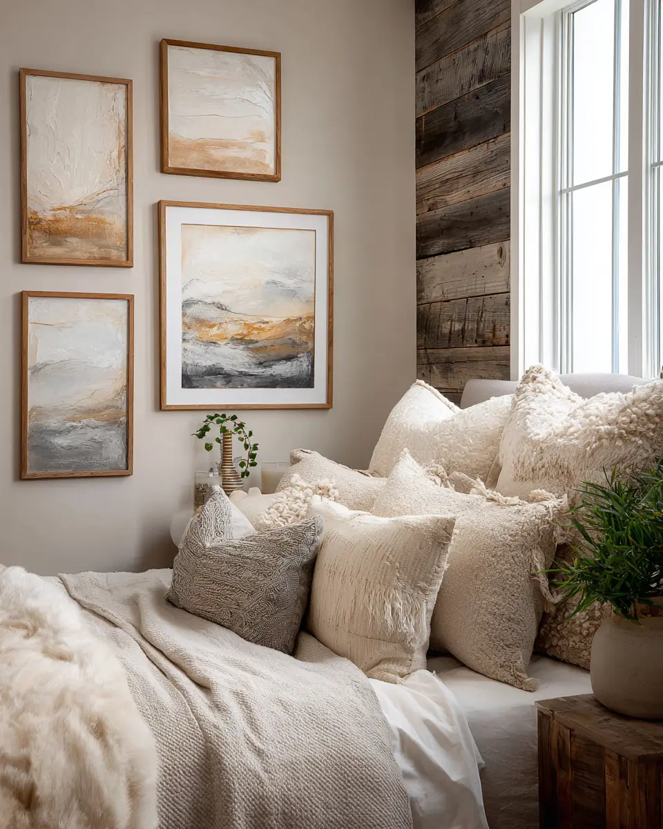 Ivory Rustic Bedroom Decor Ideas