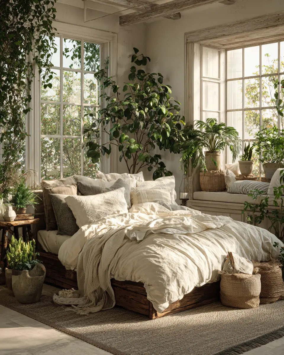 Ivory Rustic Bedroom Decor Ideas
