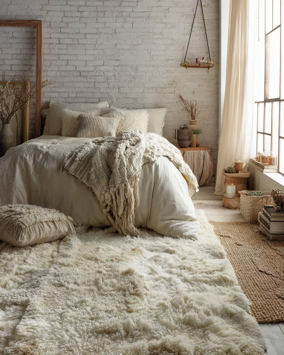 Ivory Rustic Bedroom Decor Ideas