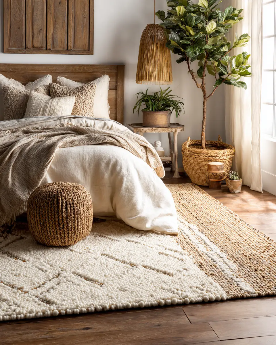 Ivory Rustic Bedroom Decor Ideas