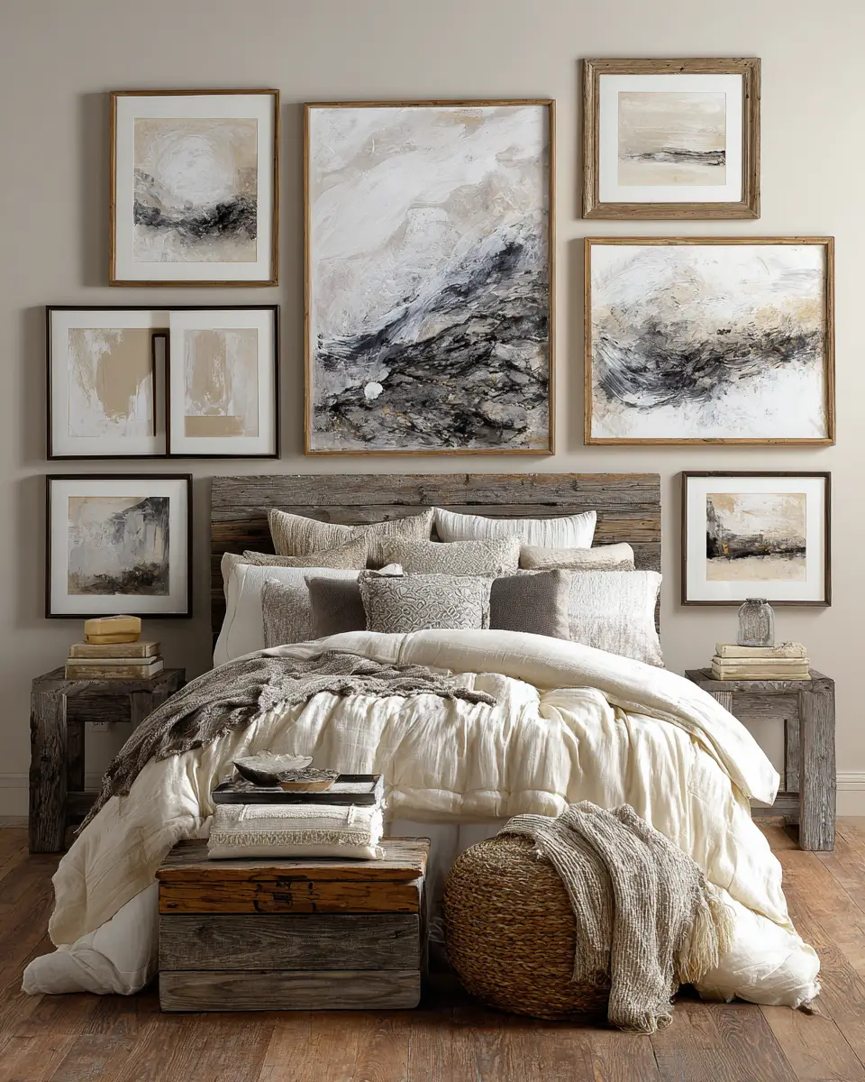 Ivory Rustic Bedroom Decor Ideas