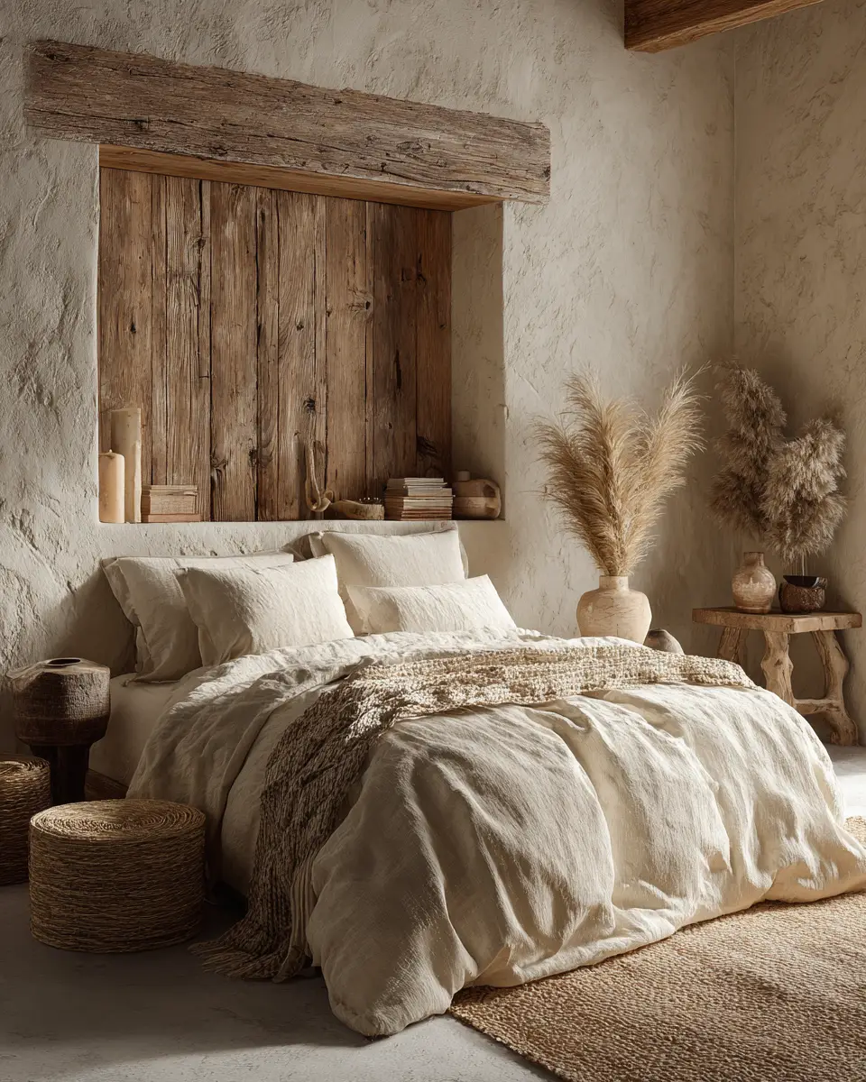 Ivory Rustic Bedroom Decor Ideas