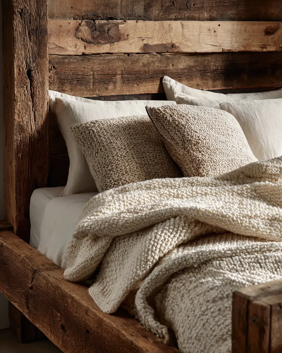 Ivory Rustic Bedroom Decor Ideas