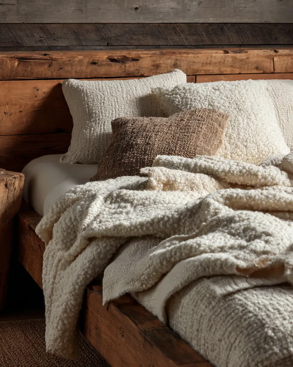 Ivory Rustic Bedroom Decor Ideas