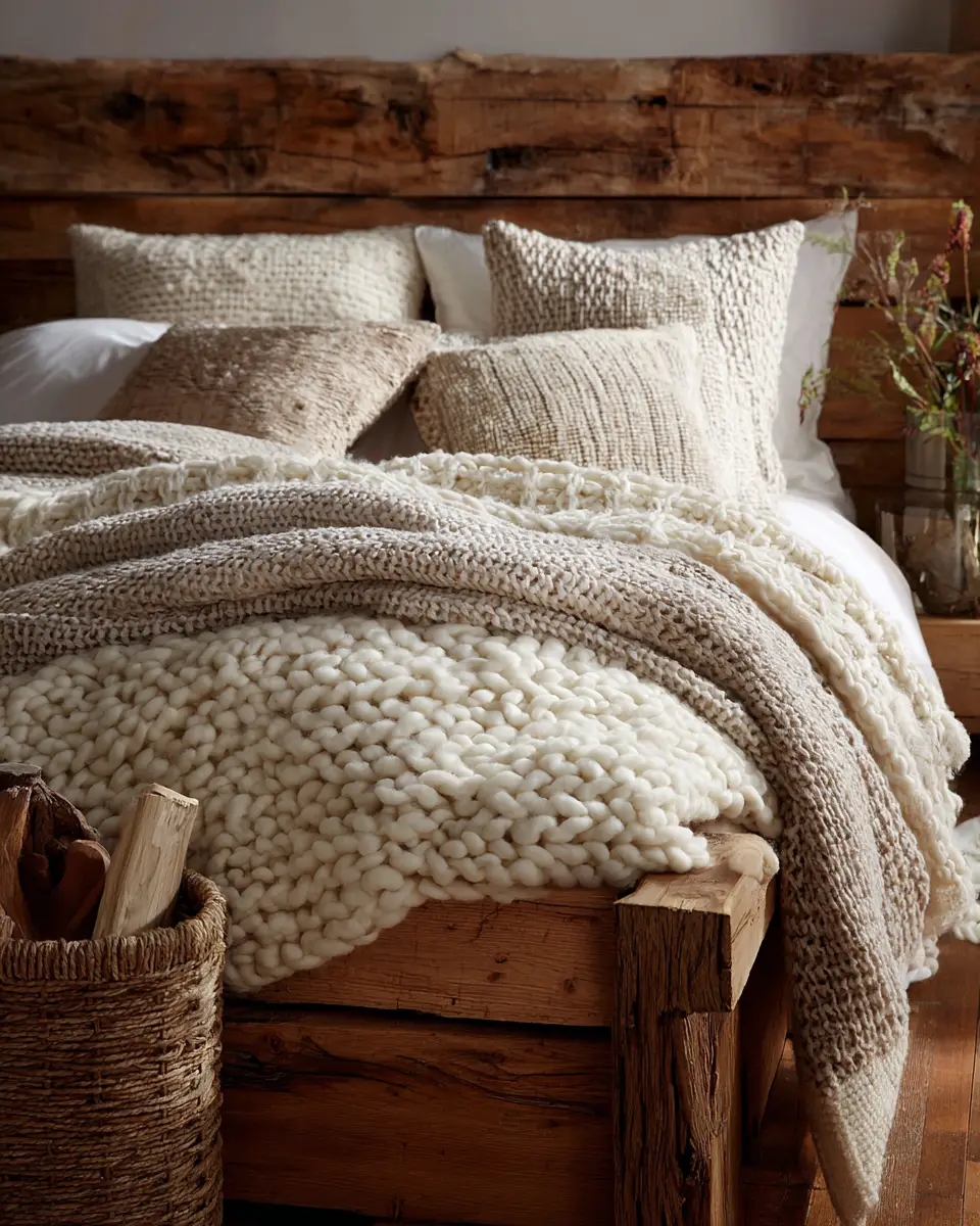 Ivory Rustic Bedroom Decor Ideas