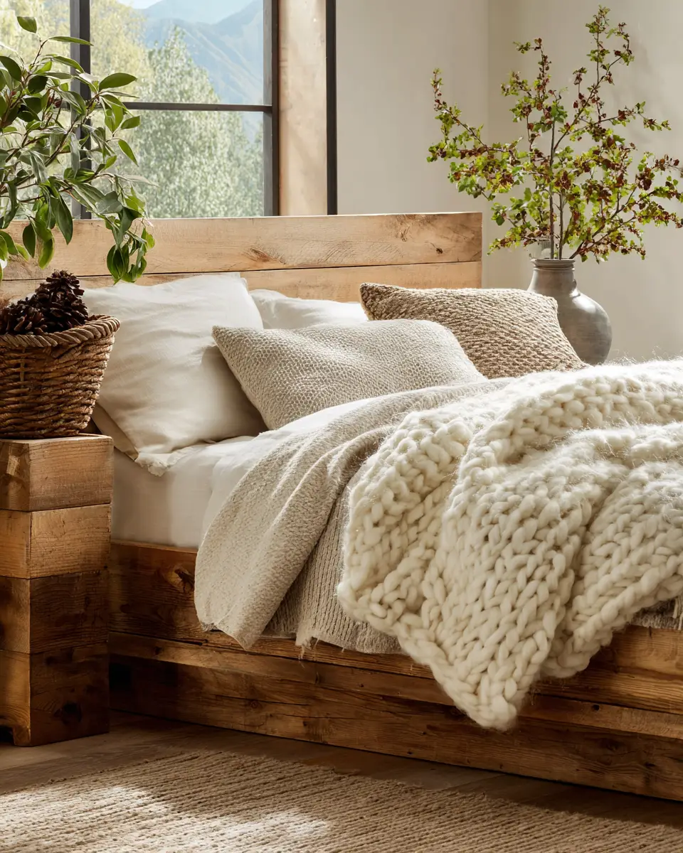 Ivory Rustic Bedroom Decor Ideas