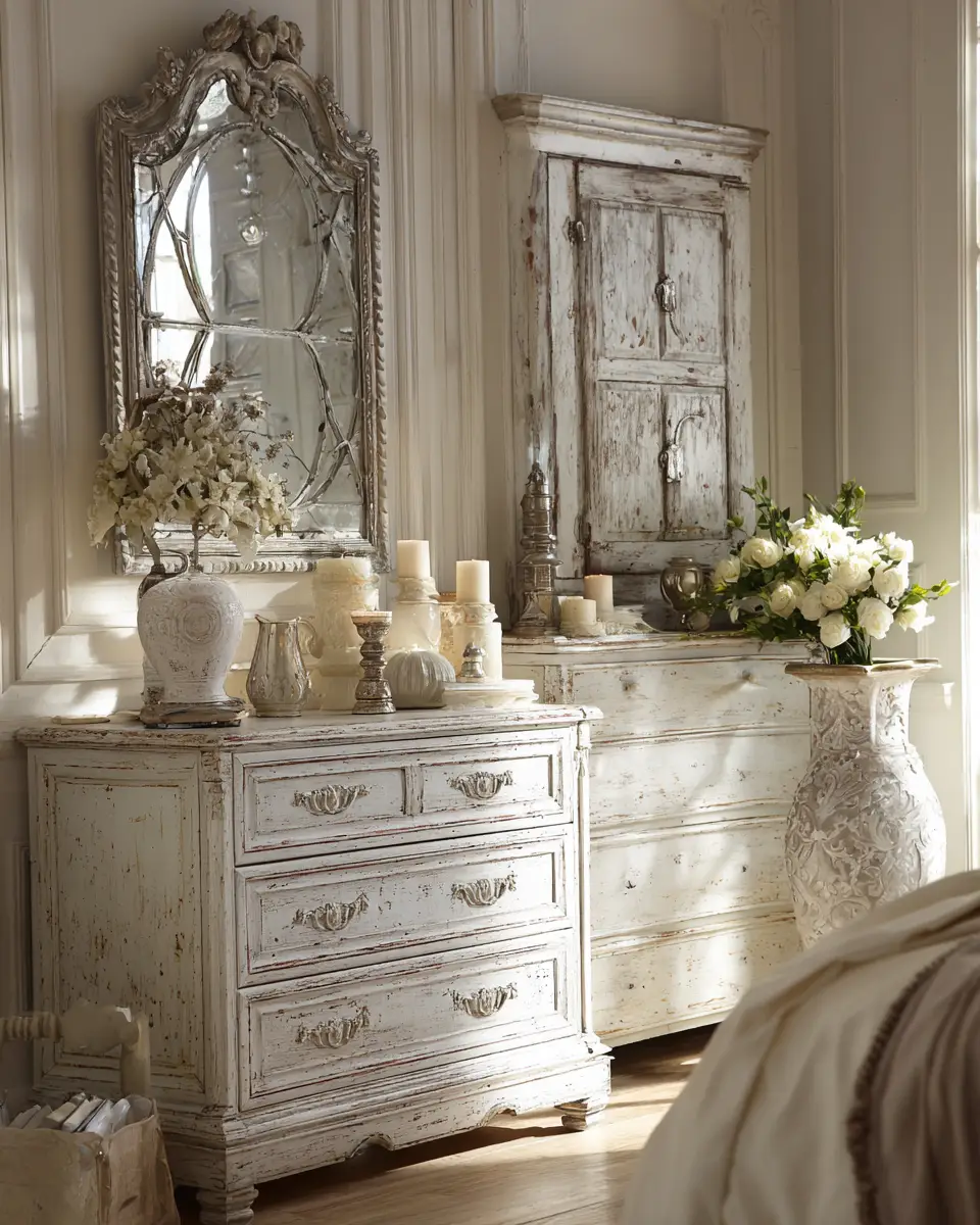 Ivory Rustic Bedroom Decor Ideas