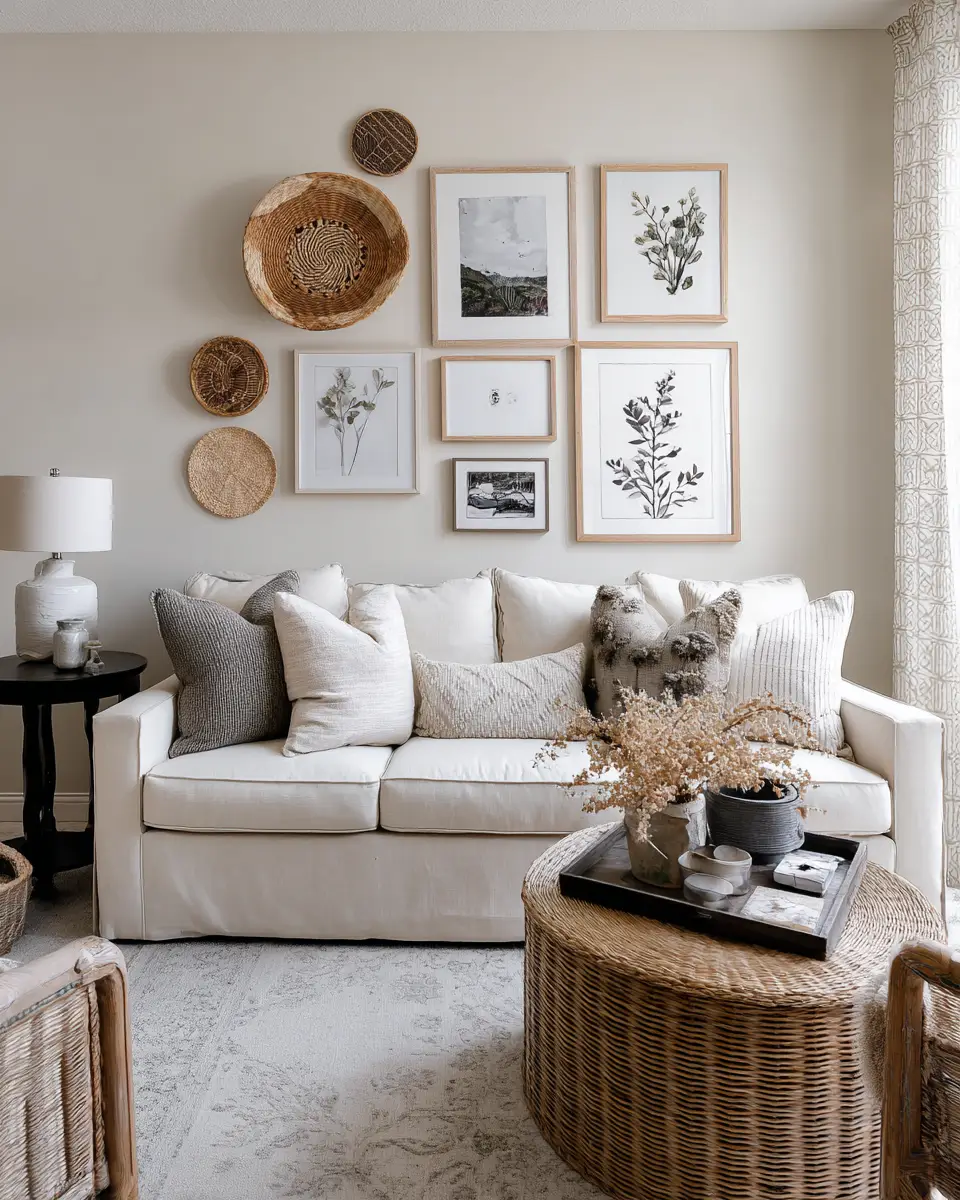 Ivory Rustic Living Room Decor Ideas