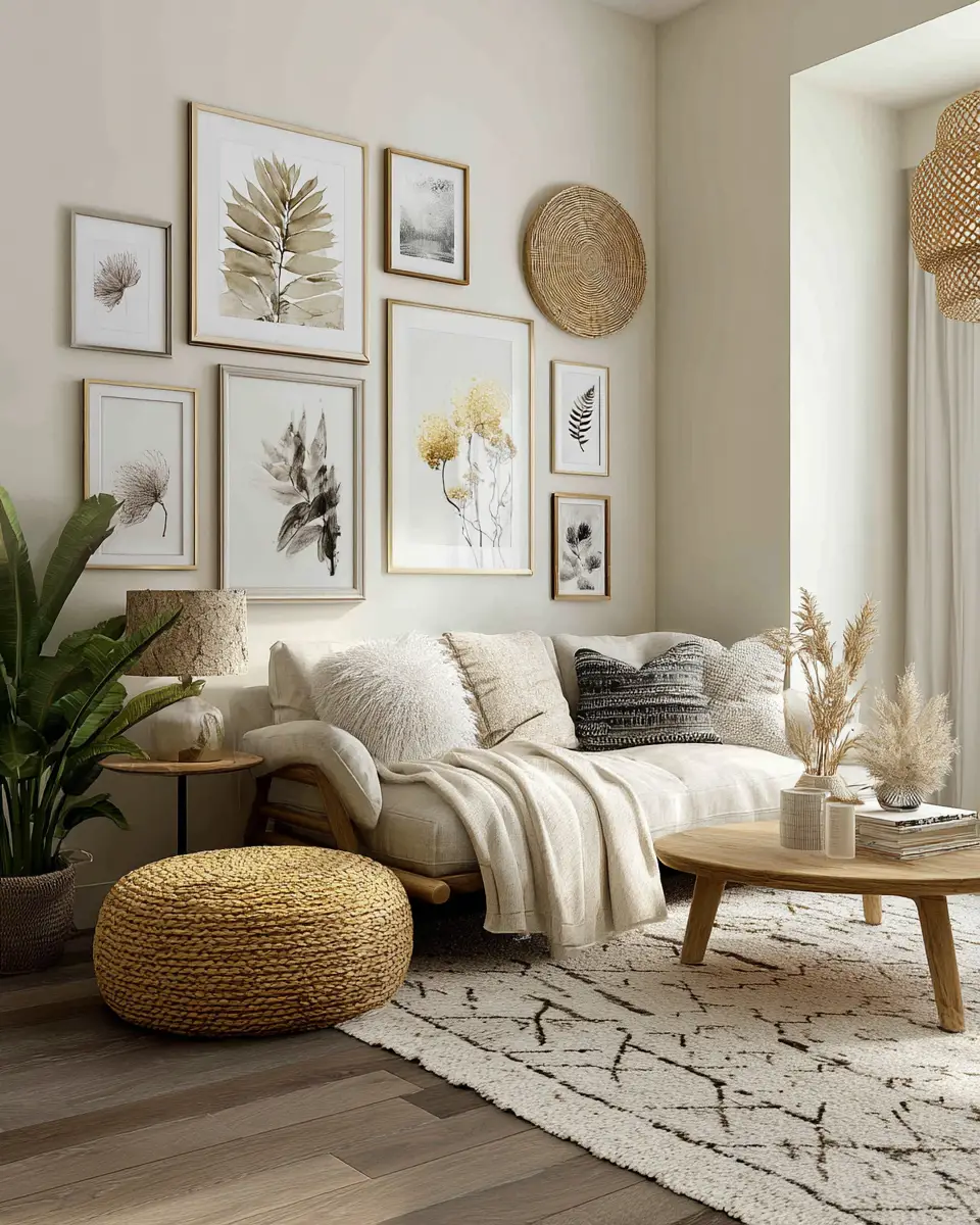 Ivory Rustic Living Room Decor Ideas