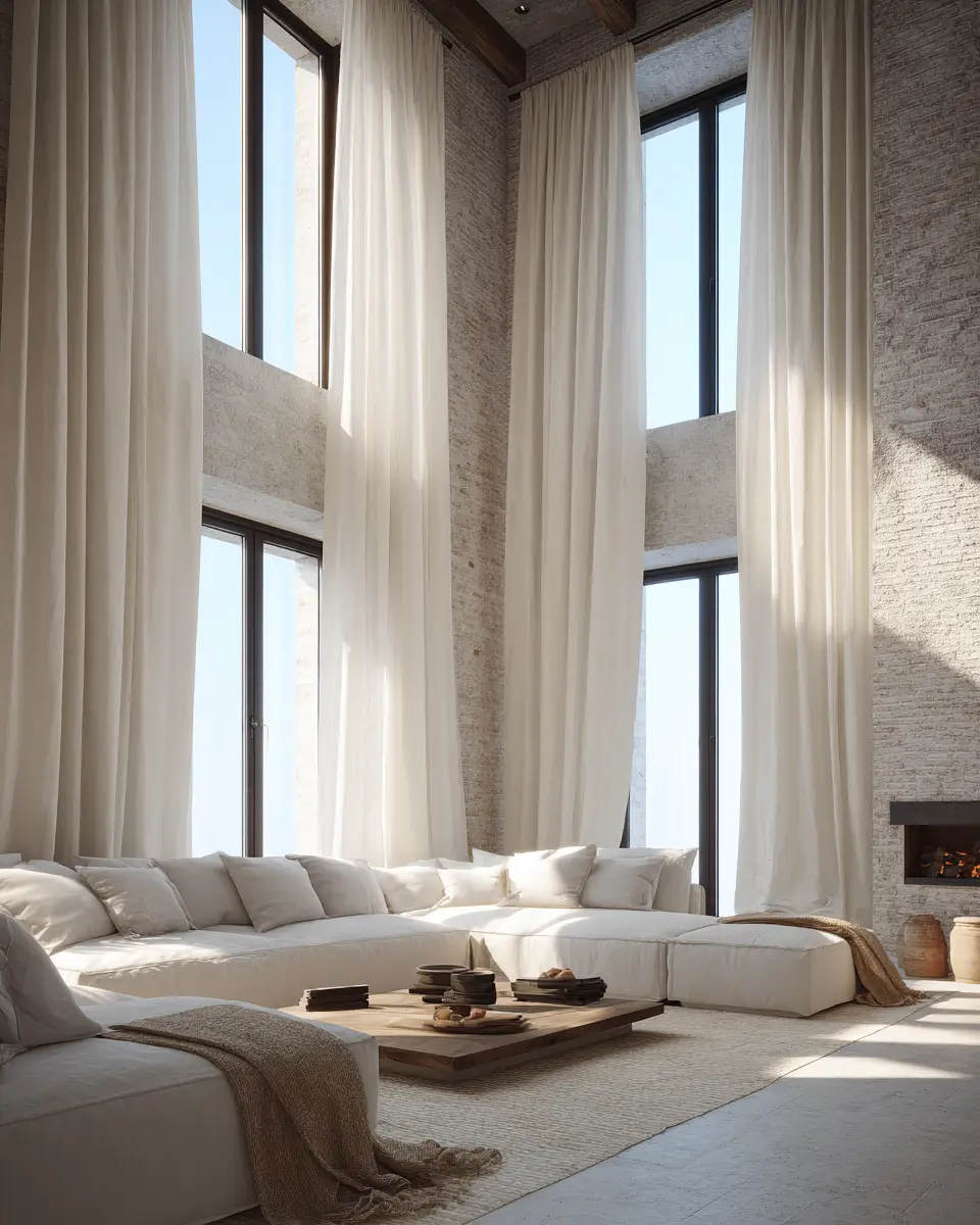 Ivory Rustic Living Room Decor Ideas