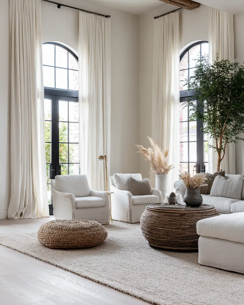 Ivory Rustic Living Room Decor Ideas