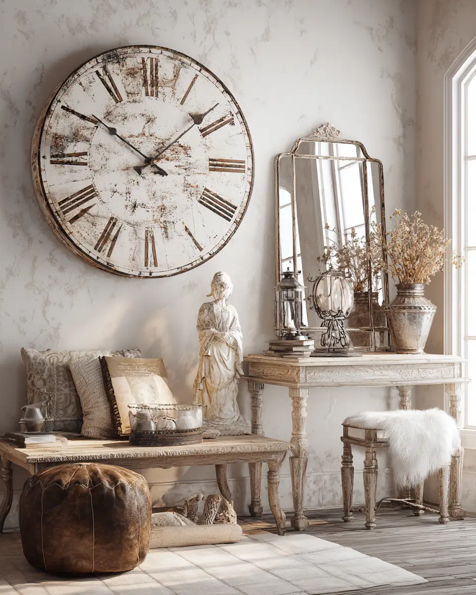 Ivory Rustic Living Room Decor Ideas