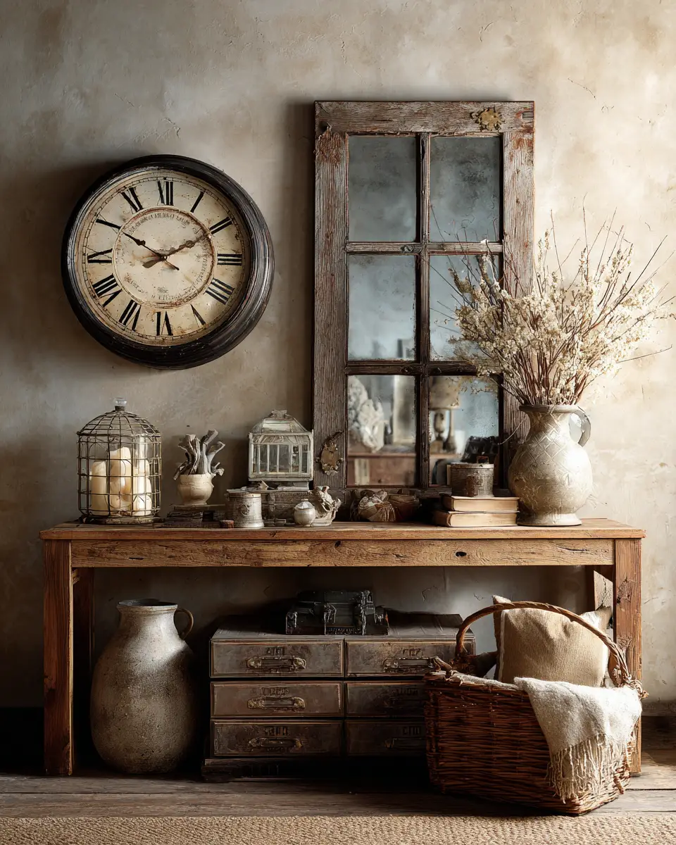 Ivory Rustic Living Room Decor Ideas