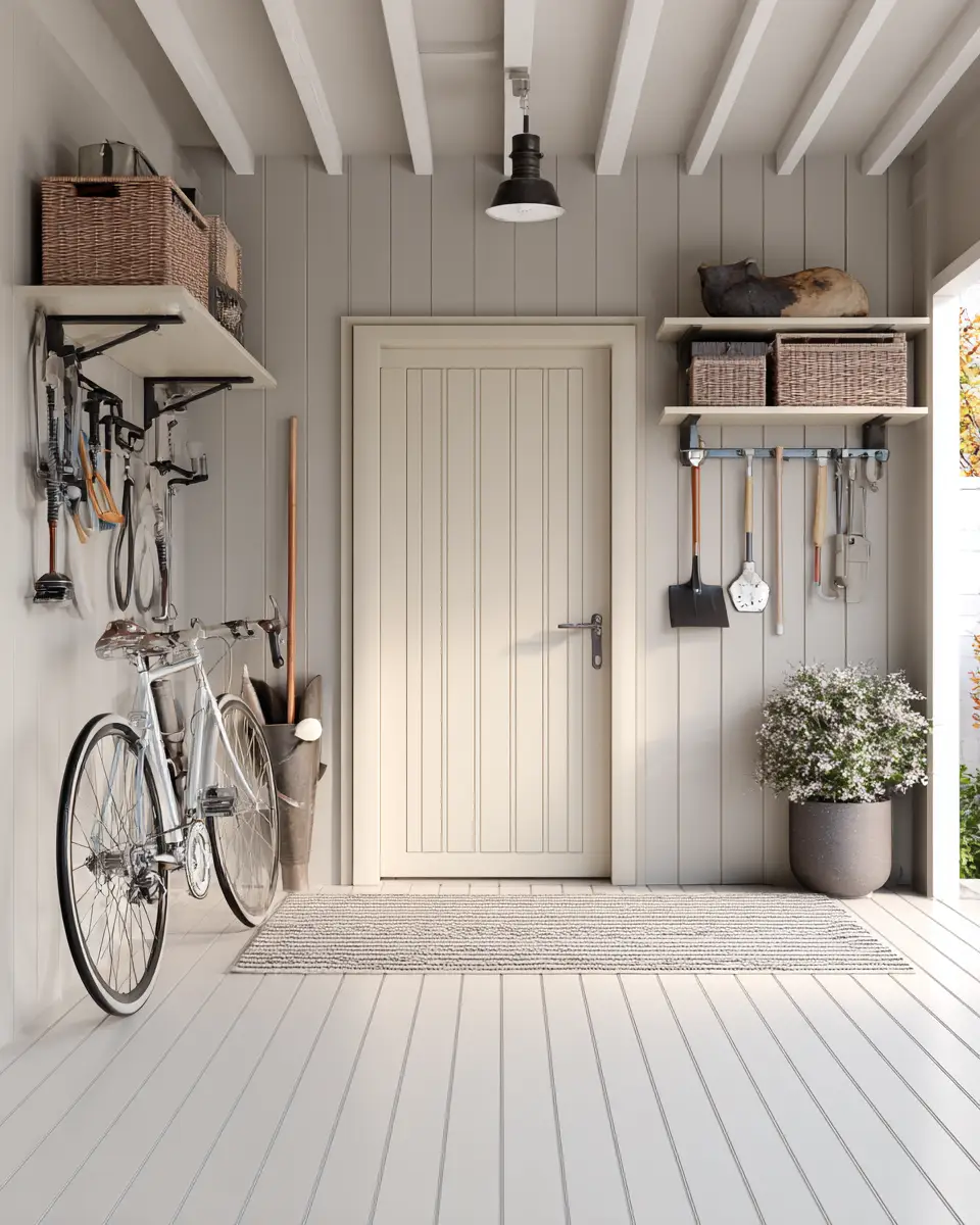 Ivory Scandinavian Garage Decor Ideas