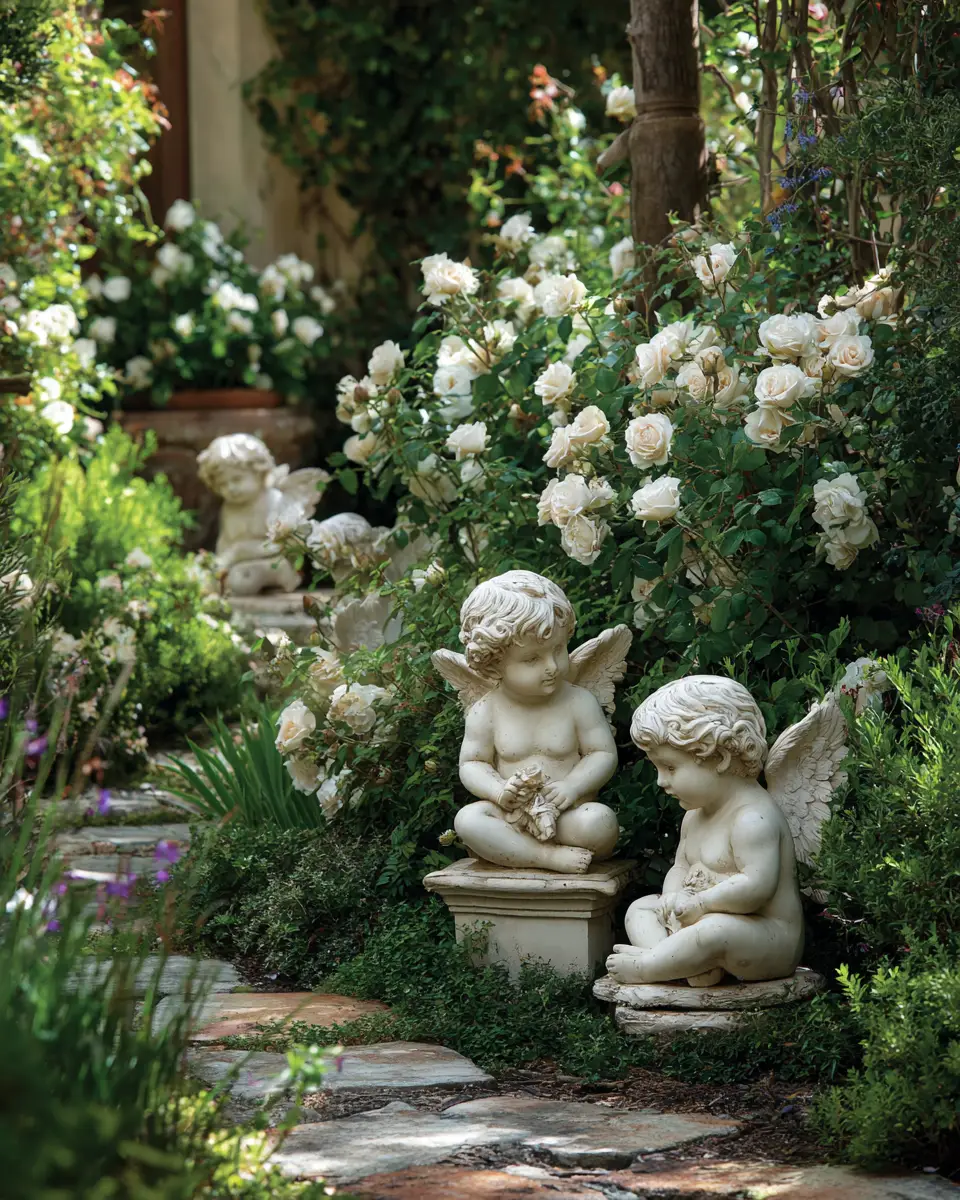 Ivory Traditional Garden Decor Ideas