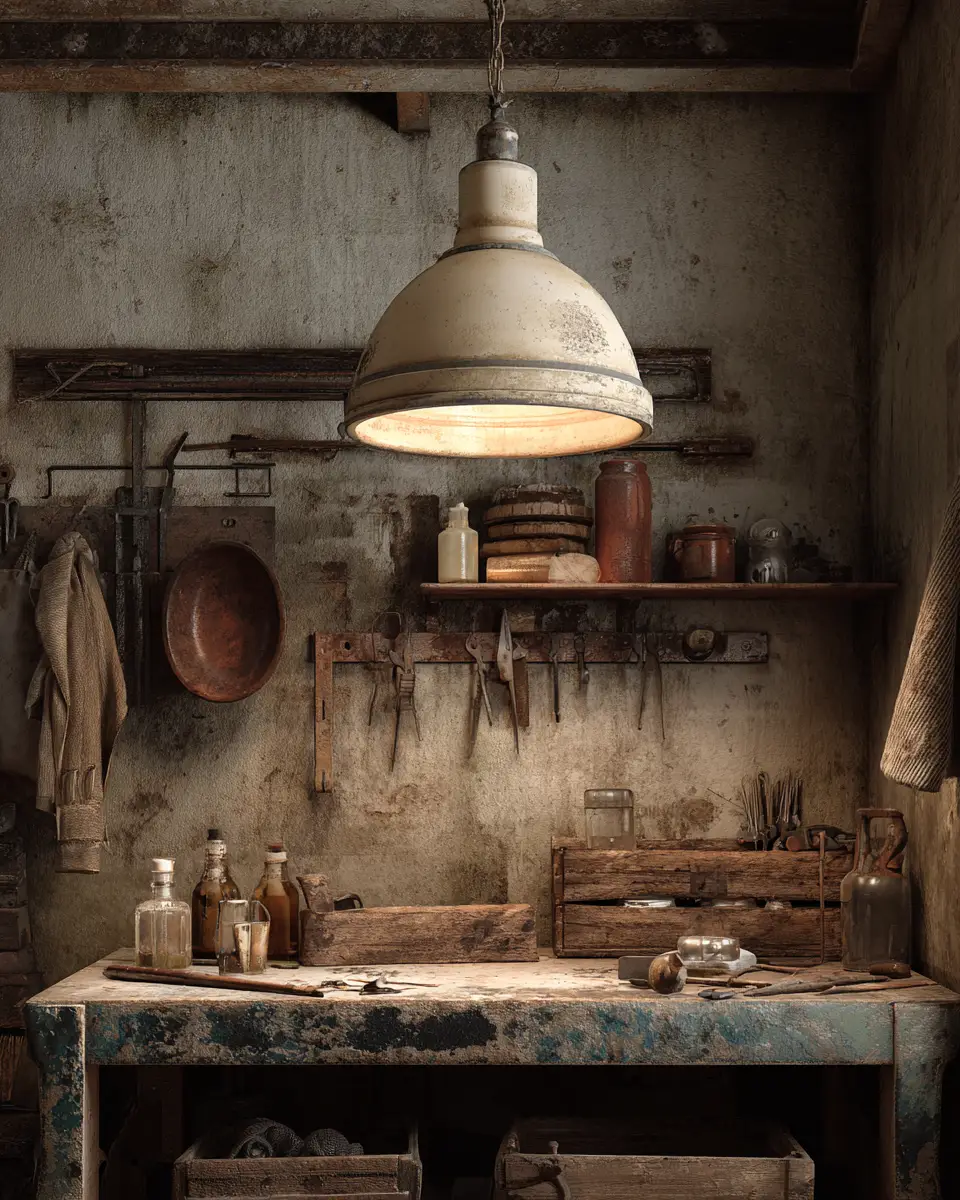 Ivory Vintage Garage Decor Ideas