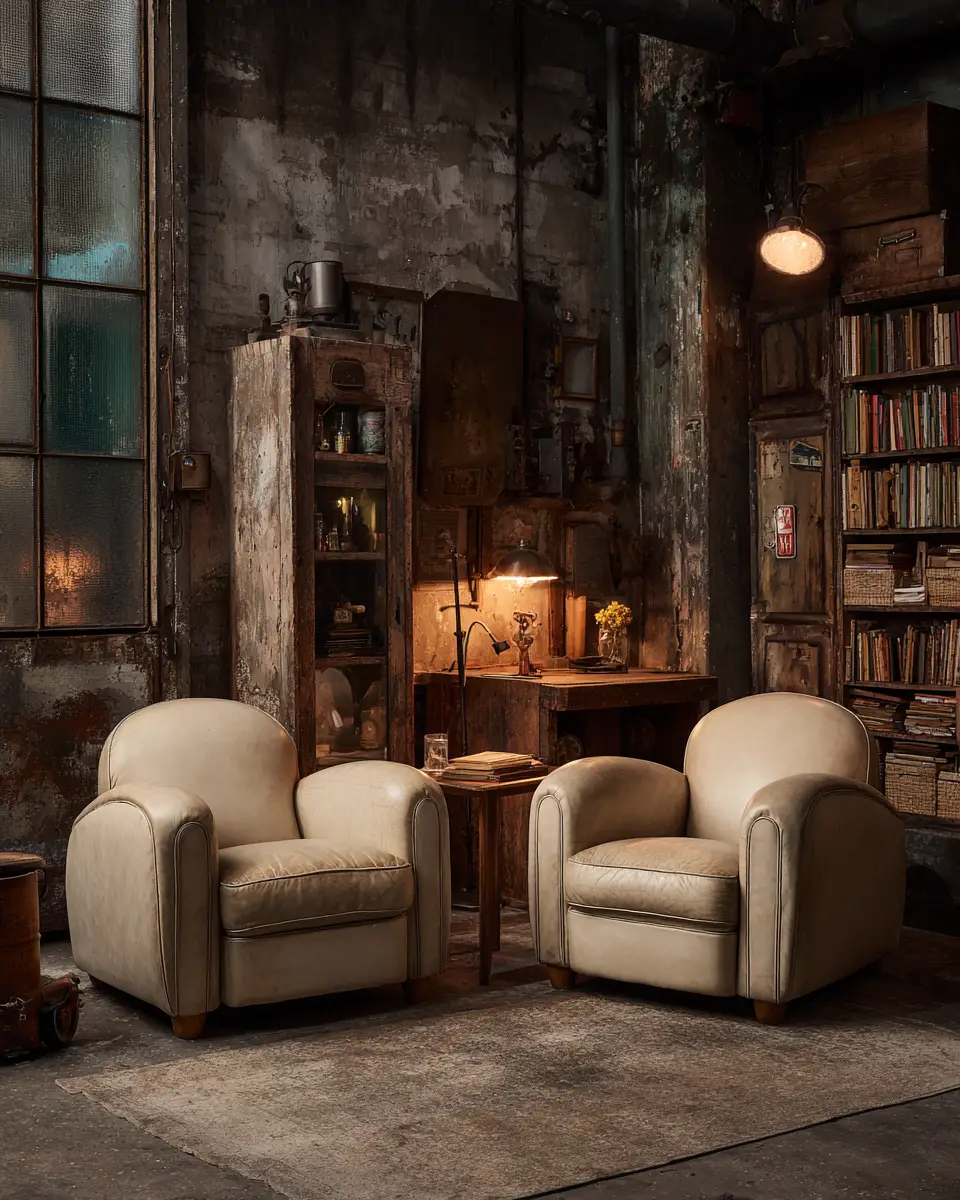 Ivory Vintage Garage Decor Ideas