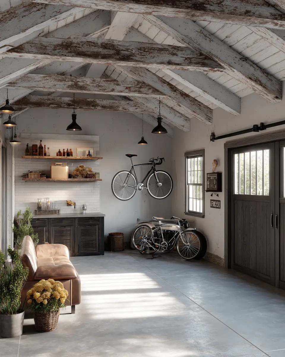 Ivory Vintage Garage Decor Ideas