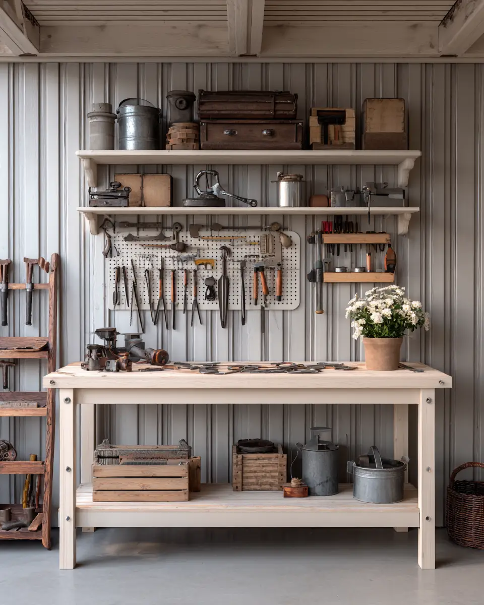 Ivory Vintage Garage Decor Ideas
