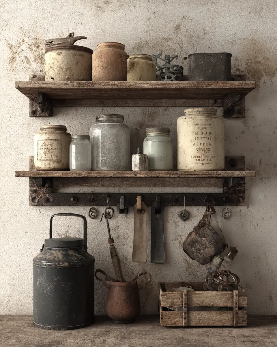 Ivory Vintage Garage Decor Ideas