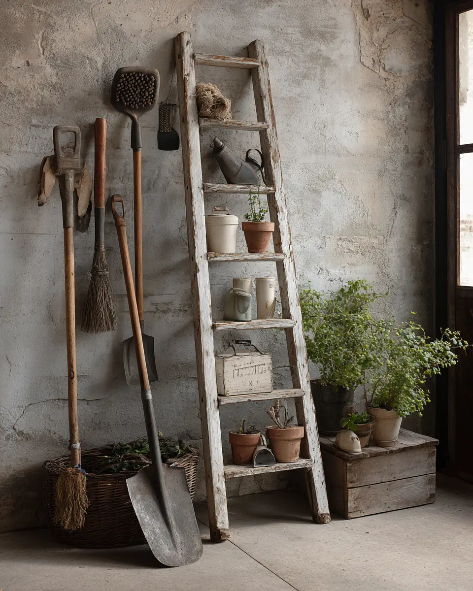 Ivory Vintage Garage Decor Ideas