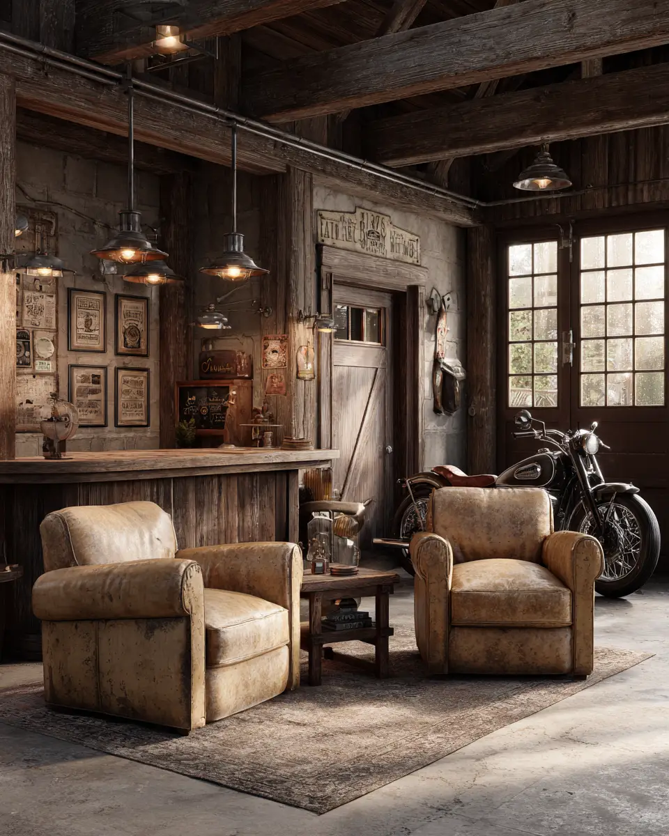 Ivory Vintage Garage Decor Ideas