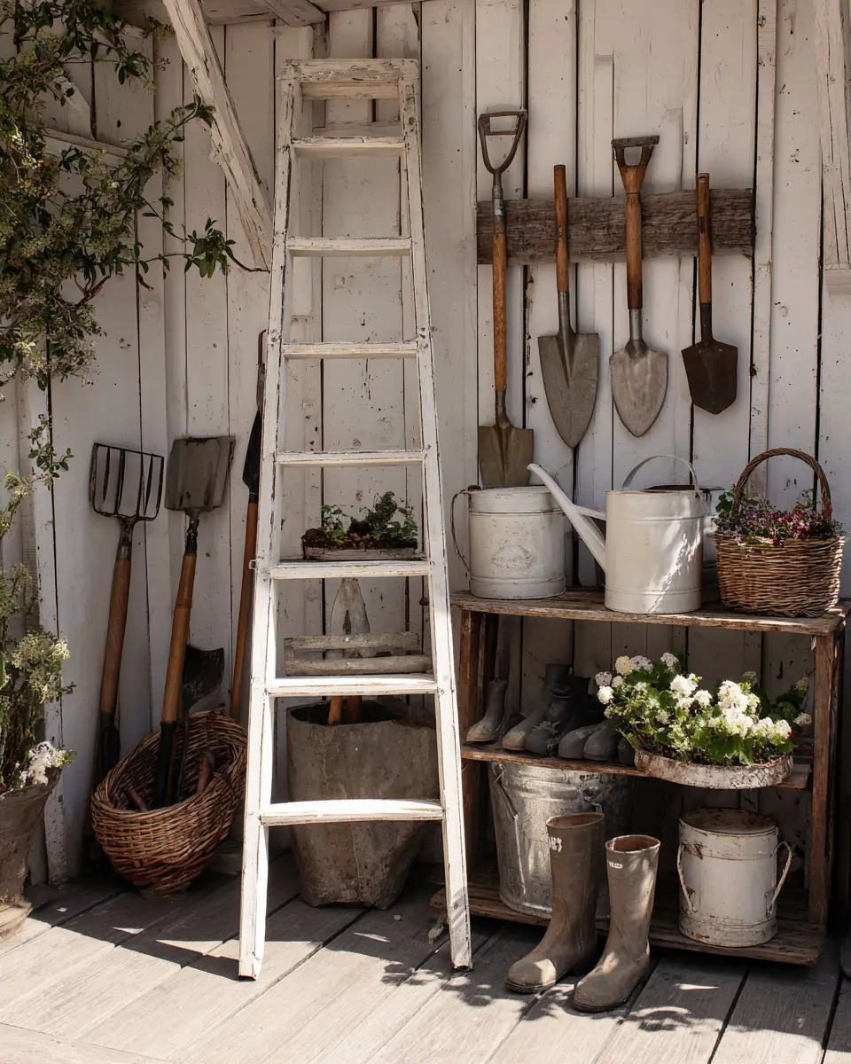 Ivory Vintage Garage Decor Ideas