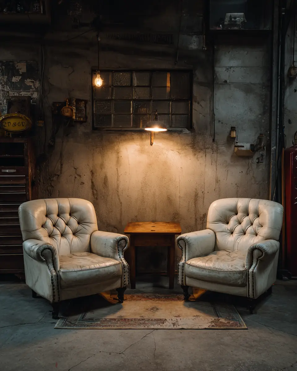 Ivory Vintage Garage Decor Ideas