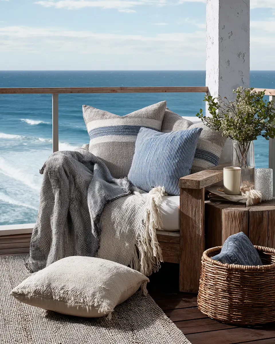 Long Coastal Balcony Decor Ideas - Featured