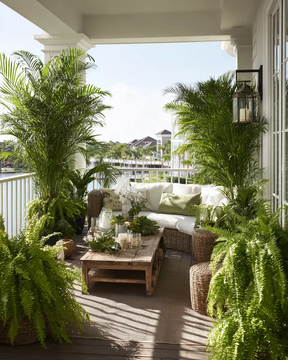 Long Coastal Balcony Decor Ideas