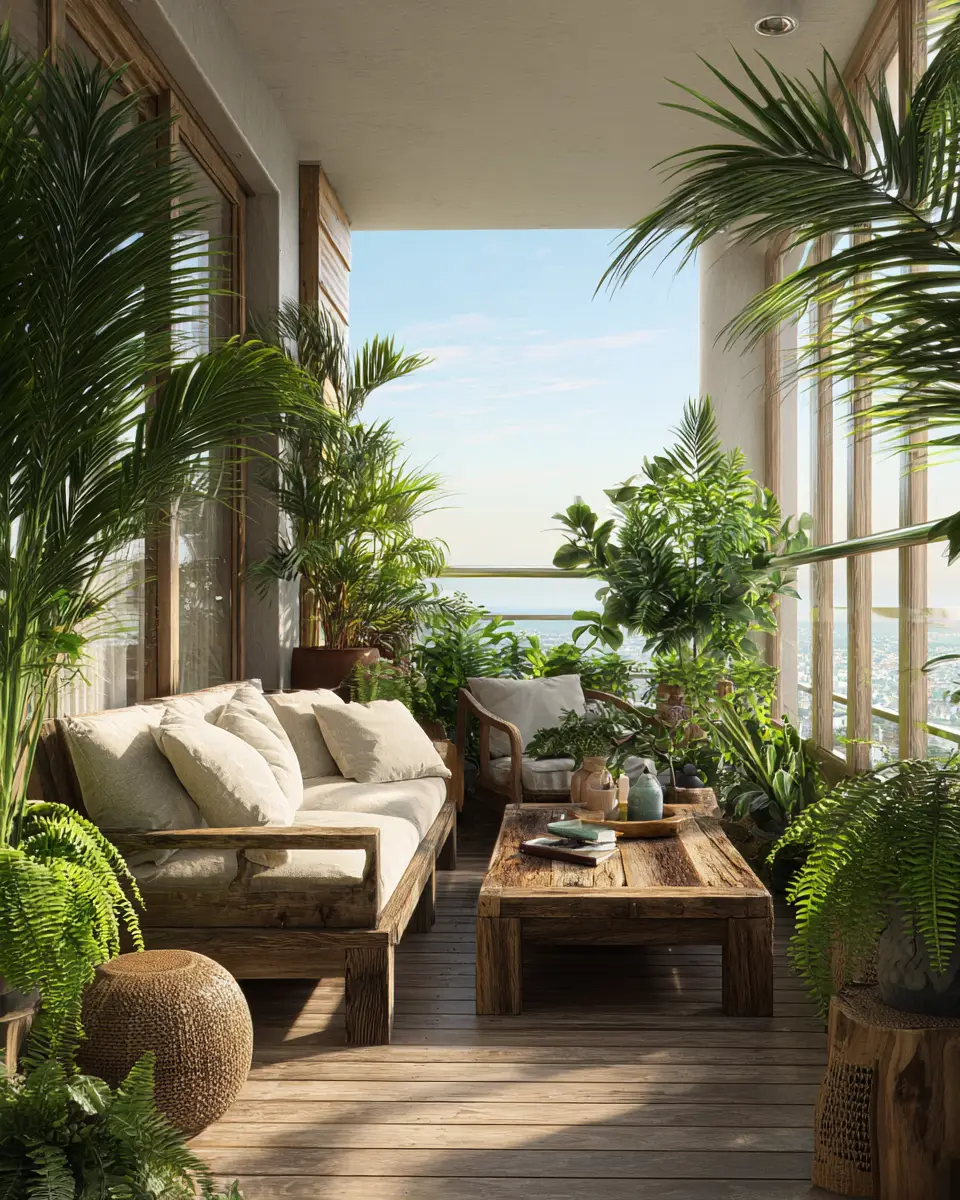 Long Coastal Balcony Decor Ideas