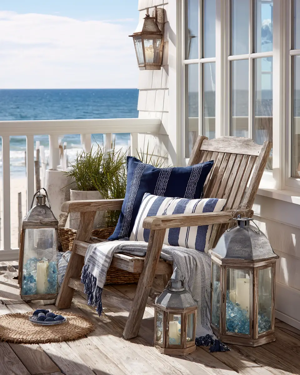 Long Coastal Balcony Decor Ideas