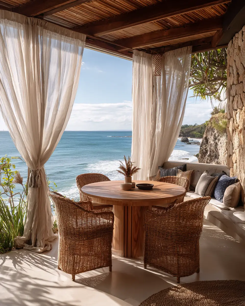 Long Coastal Balcony Decor Ideas