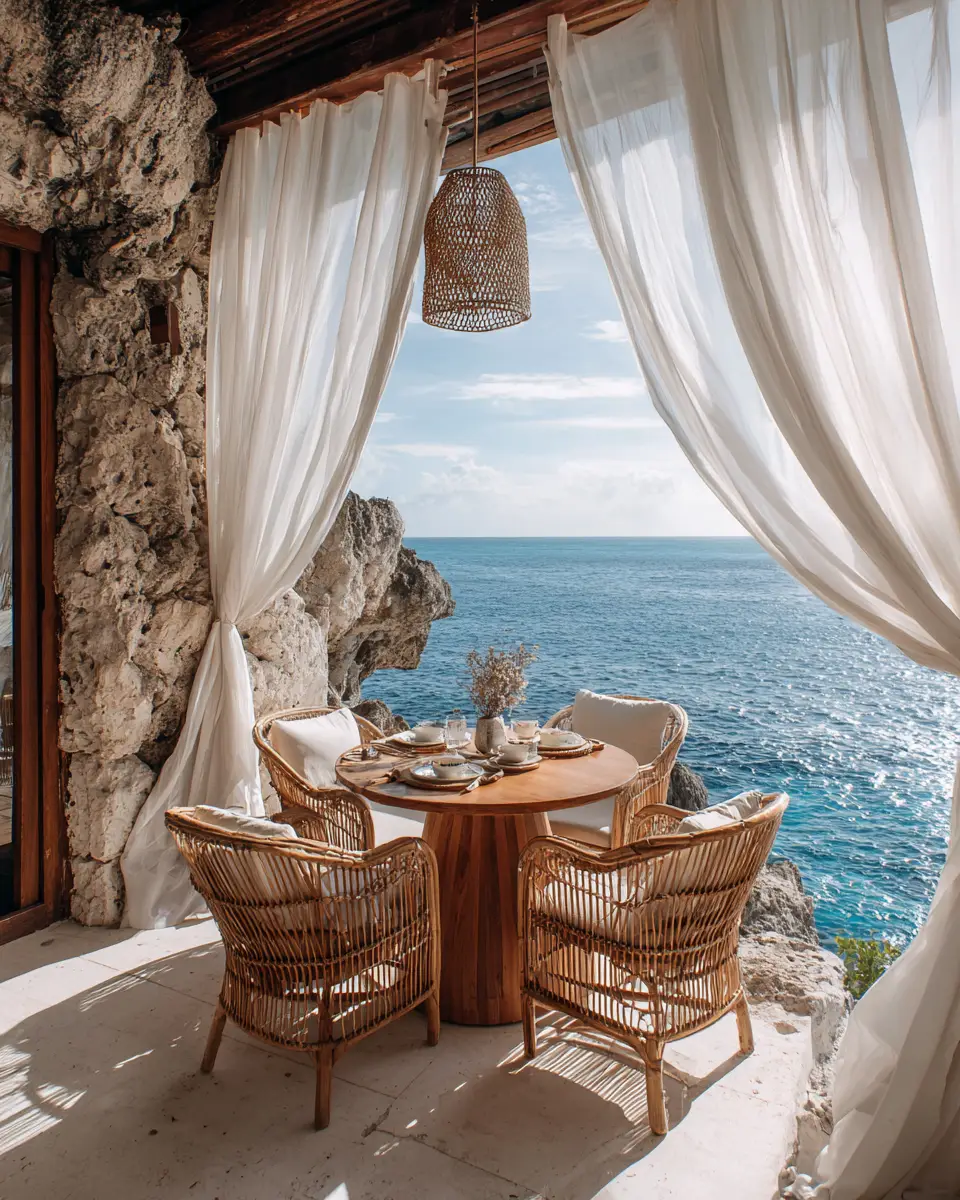 Long Coastal Balcony Decor Ideas