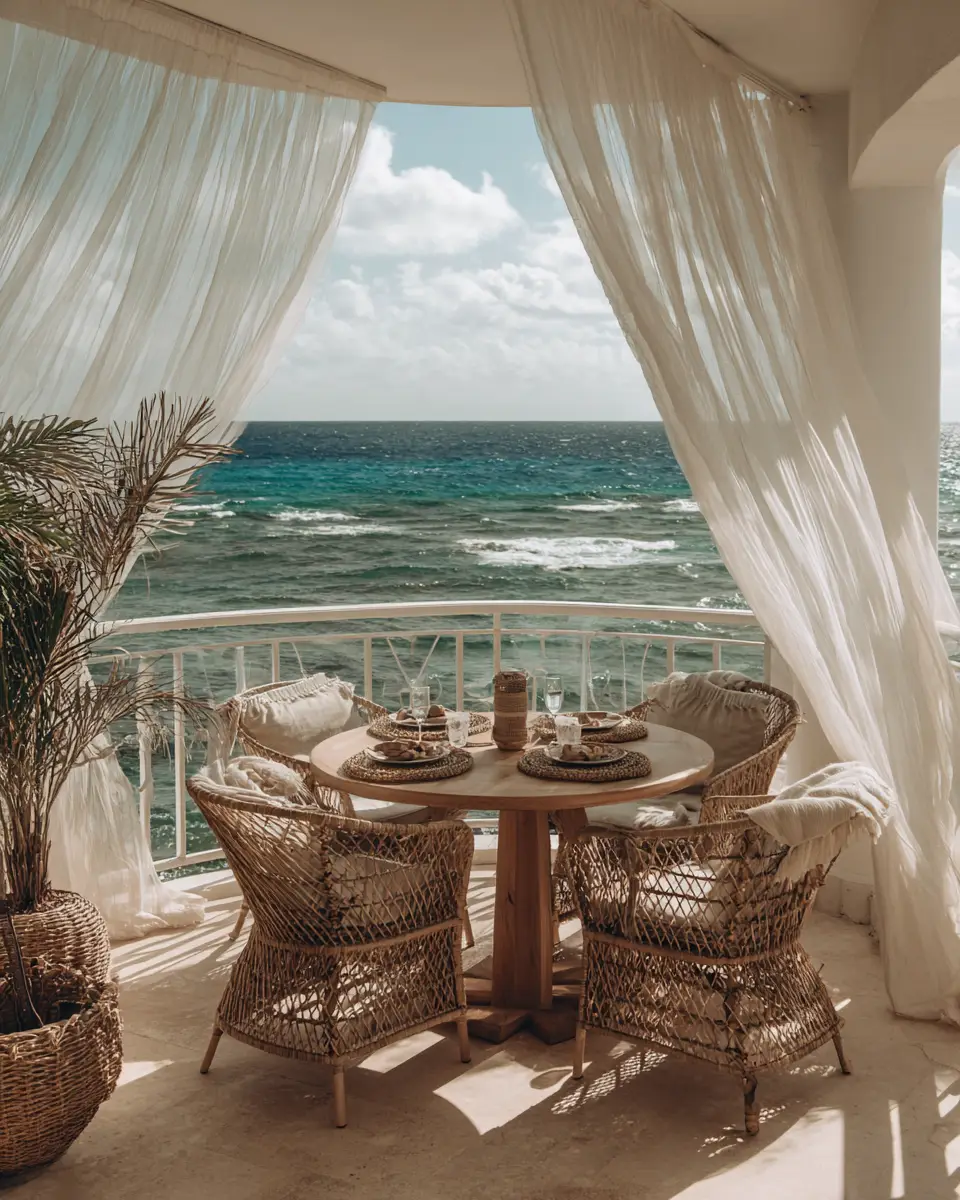 Long Coastal Balcony Decor Ideas