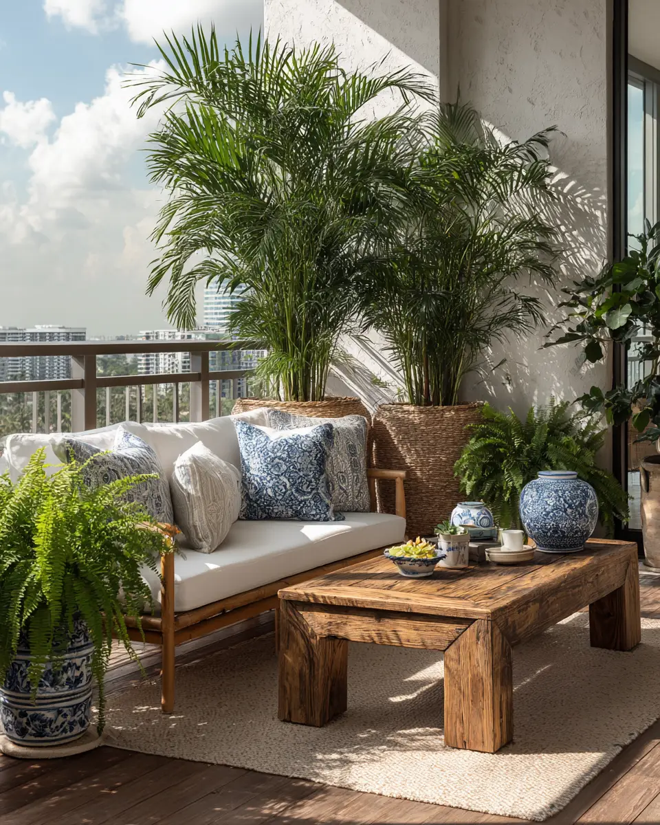 Long Coastal Balcony Decor Ideas