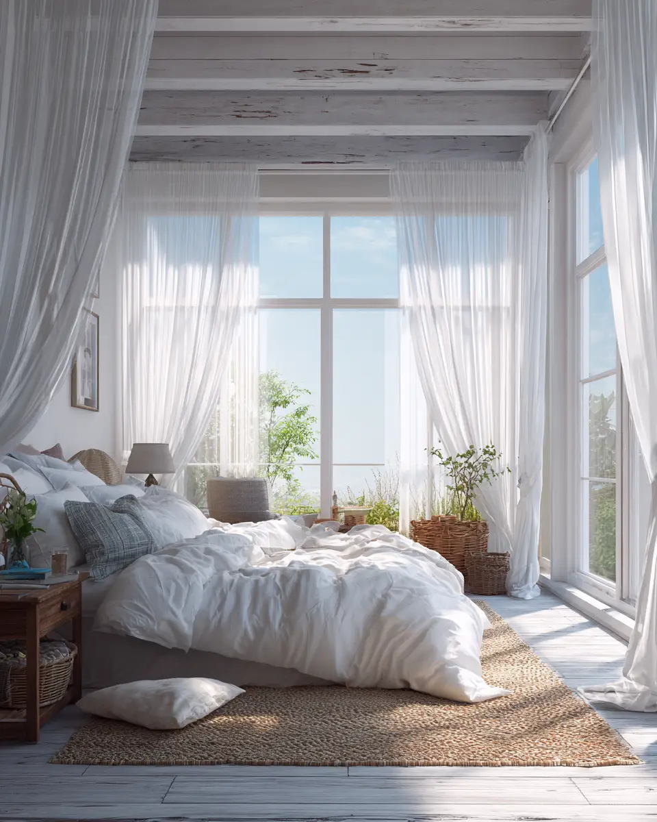 Long Coastal Bedroom Decor Ideas