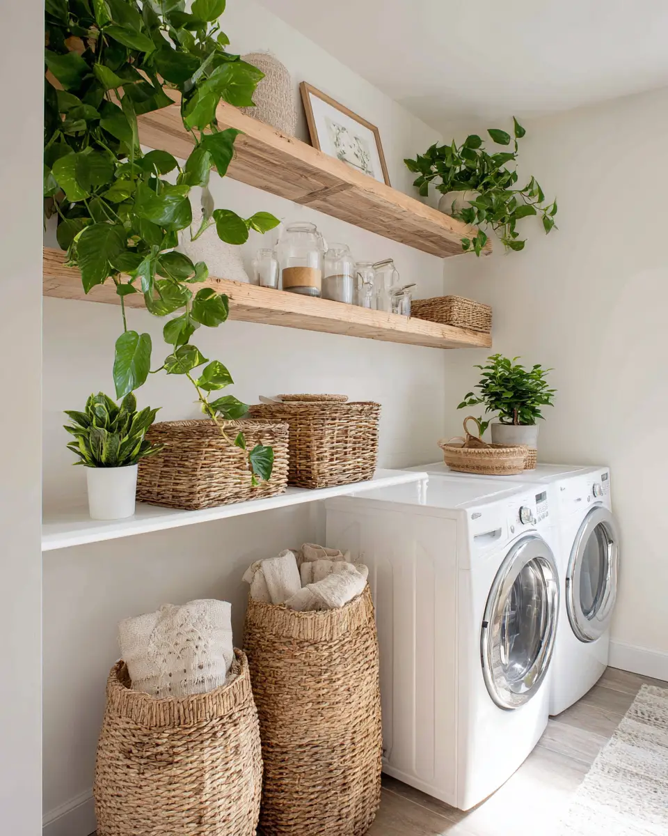 Long Contemporary Laundry Room Decor Ideas