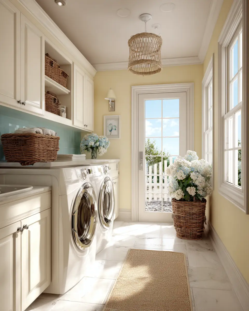 Long Contemporary Laundry Room Decor Ideas